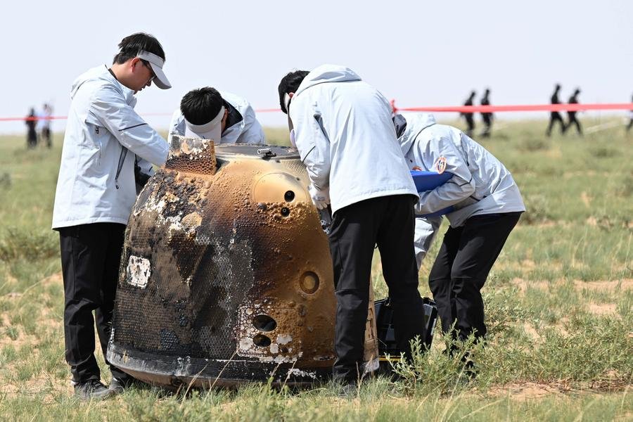 Rocks from the far side of the Moon landed on Earth Tuesday